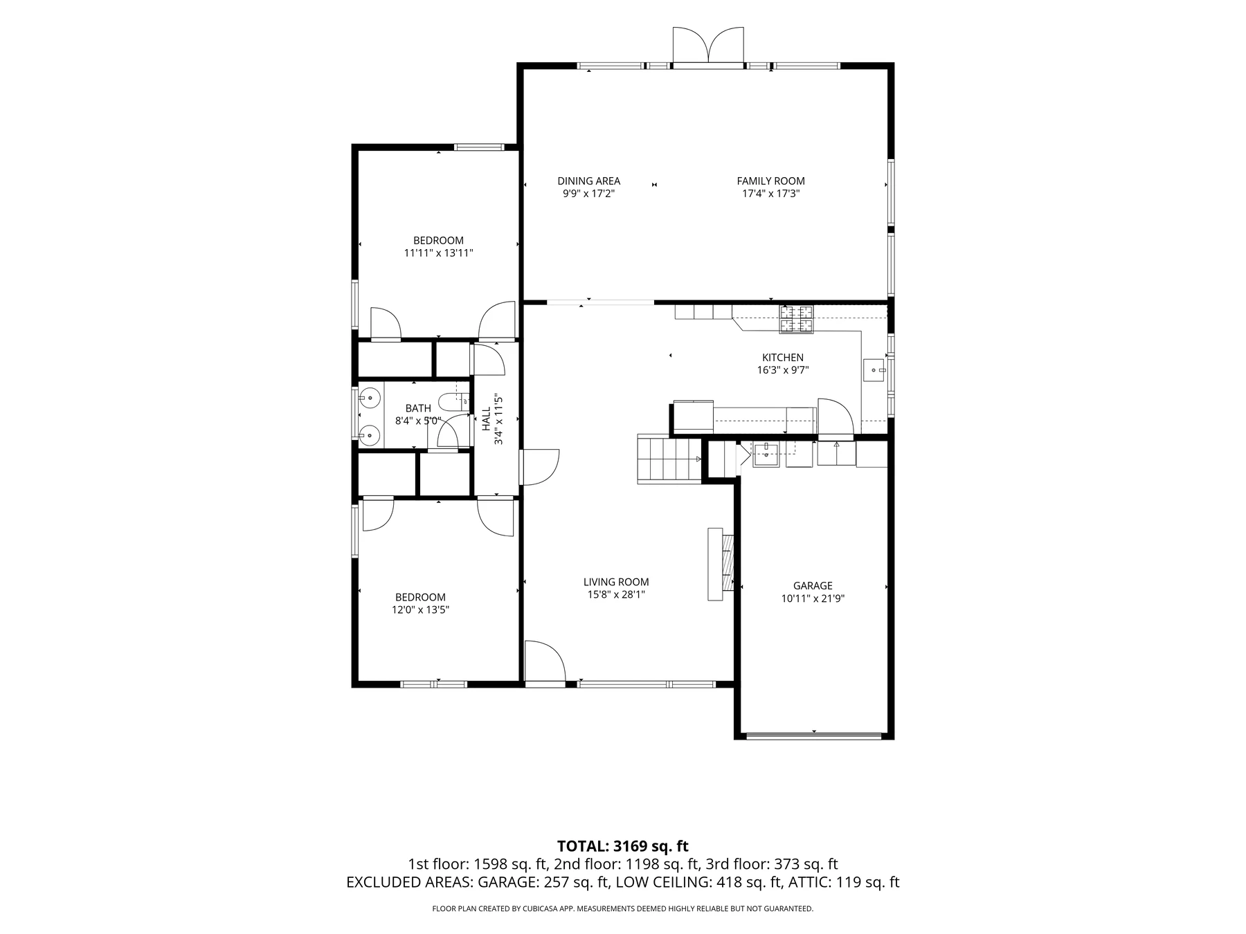 1745 Virginia Avenue floor plan, first layout.